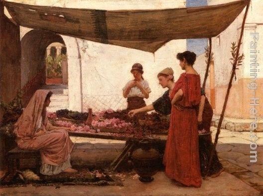 John William Waterhouse A Grecian Flower Market